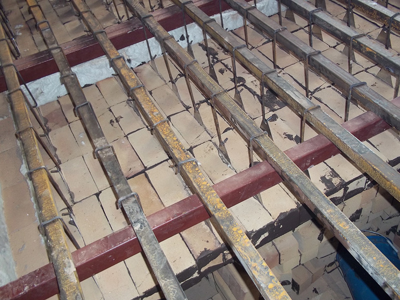 Ceiling brick construction